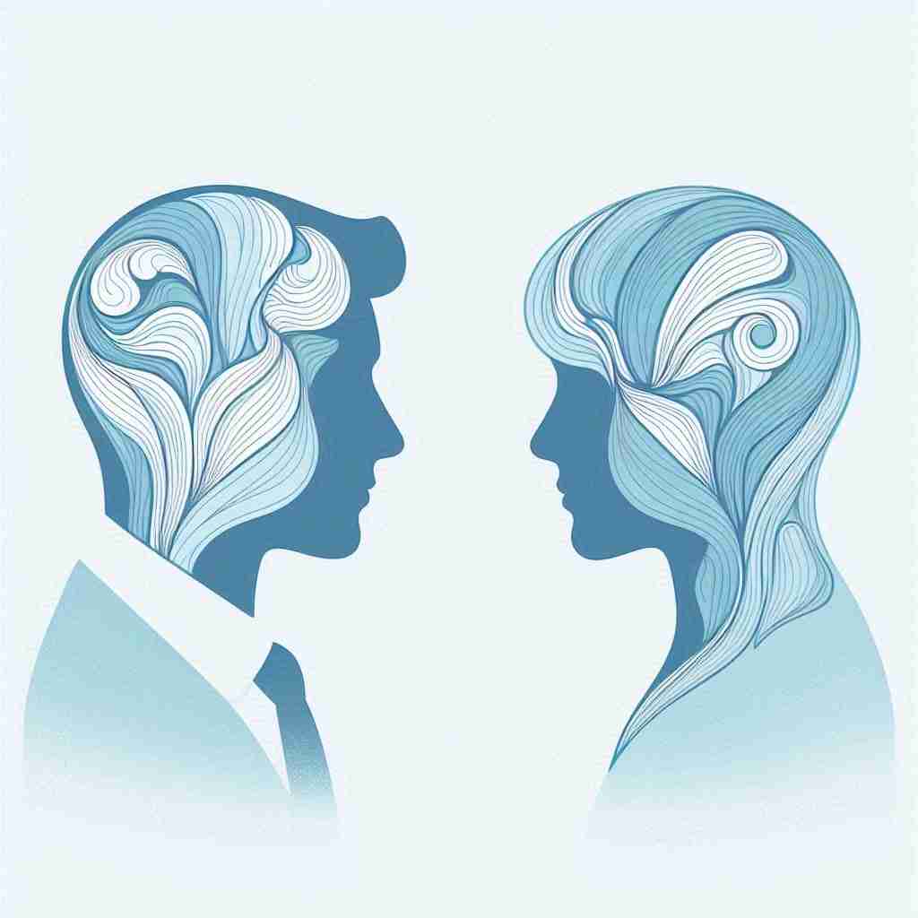 Dos personas enfrentadas con cerebros neurodiversos